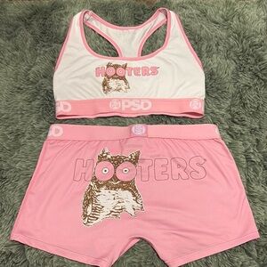 PSD Pink and White Hooters Sports Set